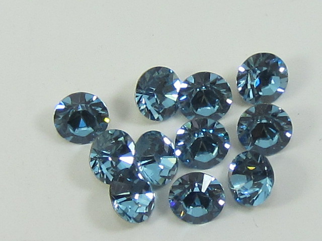 ss29 (6.14-6.2mm) 36pcs. AQUAMARINE POINTED BACK European Rhinestones